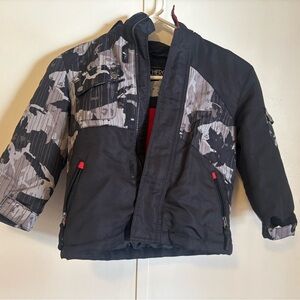Cherokee Kids Black and Gray Camo Puffer Jacket